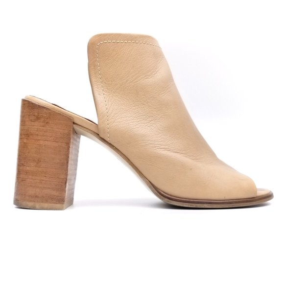 Steve Madden Shoes - STEVE MADDEN | Nectar Tan Leather Mule Heels 10